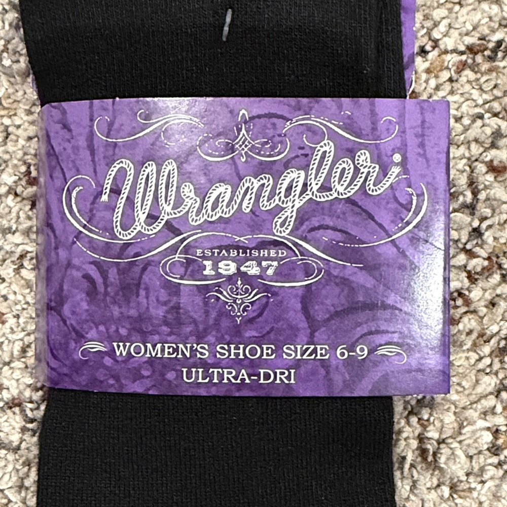 Wrangler Black and Red Geometric Boot Socks - Picture 3 of 4